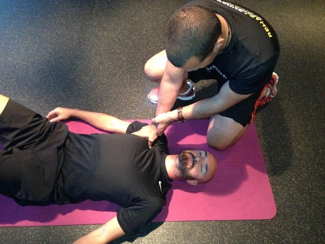 Pec minor release; through the pec major (indirect)