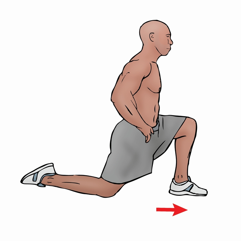 Kneeling hip flexor stretches
