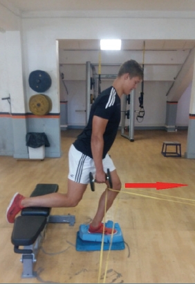 Front band provides an additional knee flexion force